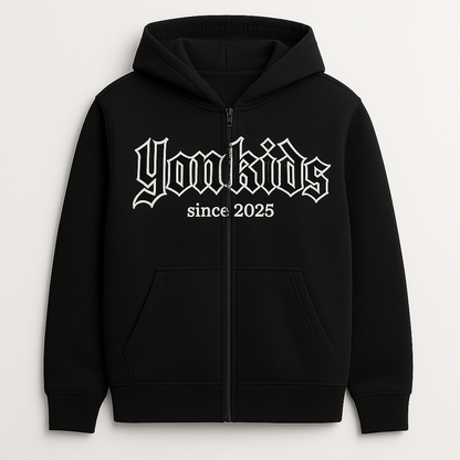 Chaqueta Yonkids Legacy con bolsillo oculto – Edición Gótica Bordada (100% Algodón)